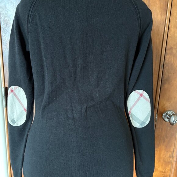 Burberry Elbow Cotton Cashmere Patch Cardigan with Pockets - Picture 2 of 7